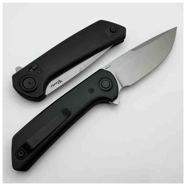 Couteau Reate Knives PL-XF Black Manche Alu Lame Nitro-V SW Pivot Lock Clip REAPLXFA2 - Livraison Gratuite