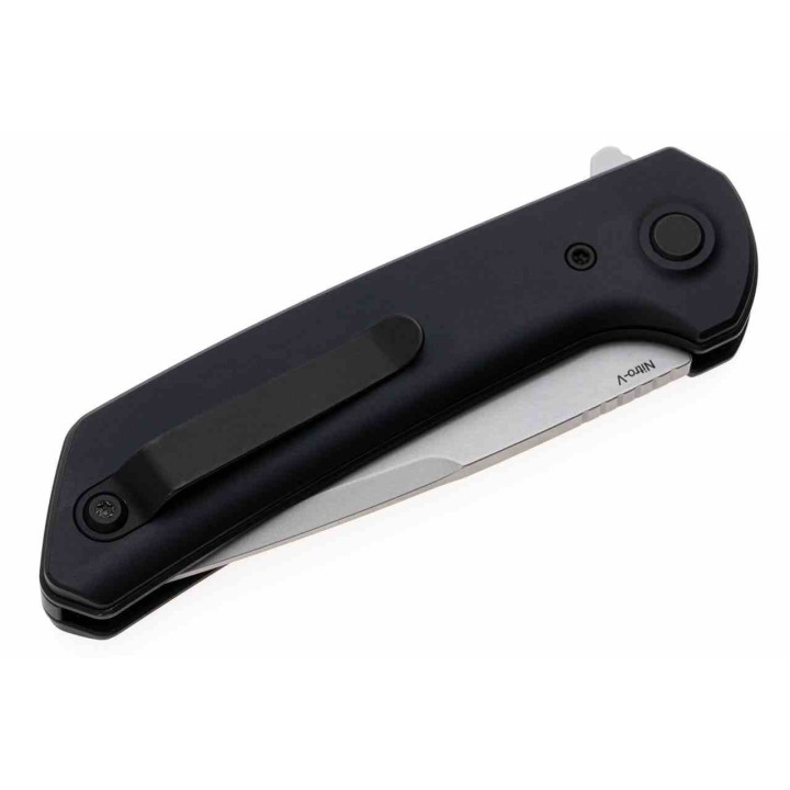 Couteau Reate Knives PL-XF Black Manche Alu Lame Nitro-V SW Pivot Lock Clip REAPLXFA2 - Livraison Gratuite