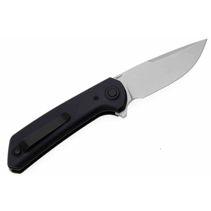 Couteau Reate Knives PL-XF Black Manche Alu Lame Nitro-V SW Pivot Lock Clip REAPLXFA2 - Livraison Gratuite