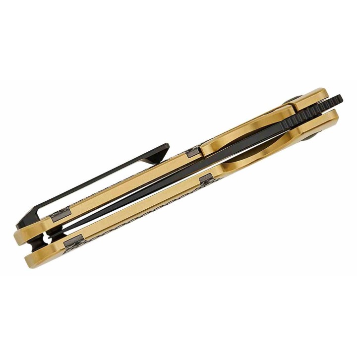 Couteau Kizer Cutlery Mini Militaw Manche Titanium/Zalium Lame Acier S45VN Frame Lock Clip KI3634SA3 - Livraison Gratuite
