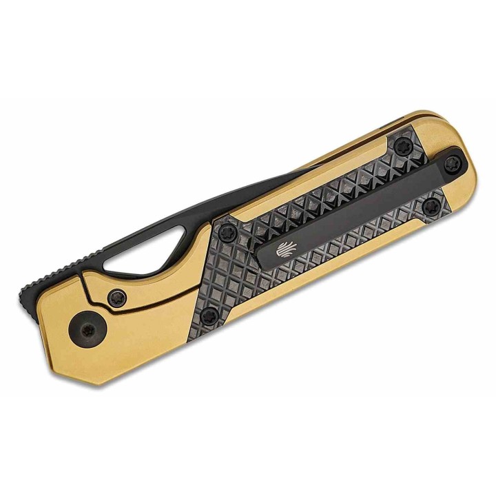 Couteau Kizer Cutlery Mini Militaw Manche Titanium/Zalium Lame Acier S45VN Frame Lock Clip KI3634SA3 - Livraison Gratuite