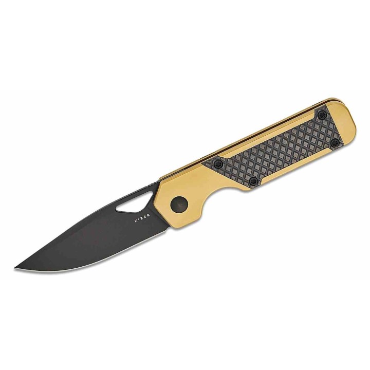 Couteau Kizer Cutlery Mini Militaw Manche Titanium/Zalium Lame Acier S45VN Frame Lock Clip KI3634SA3 - Livraison Gratuite
