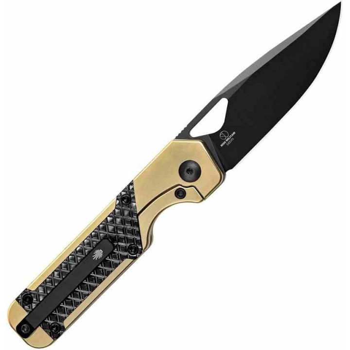 Couteau Kizer Cutlery Mini Militaw Manche Titanium/Zalium Lame Acier S45VN Frame Lock Clip KI3634SA3 - Livraison Gratuite