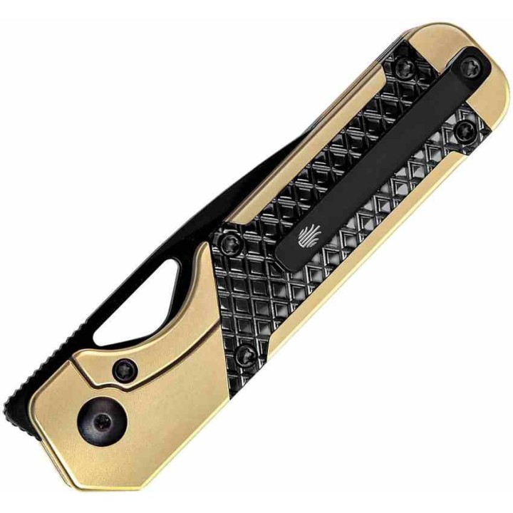 Couteau Kizer Cutlery Mini Militaw Manche Titanium/Zalium Lame Acier S45VN Frame Lock Clip KI3634SA3 - Livraison Gratuite