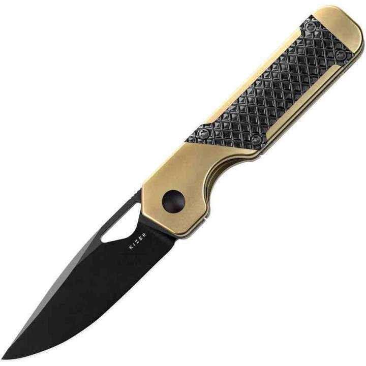 Couteau Kizer Cutlery Mini Militaw Manche Titanium/Zalium Lame Acier S45VN Frame Lock Clip KI3634SA3 - Livraison Gratuite