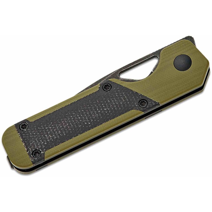Couteau Kizer Mini Militaw Green G10/Micarta Handles Nitro-V Black Blade Linerlock Clip KIV3634SA5 - Livraison Gratuite