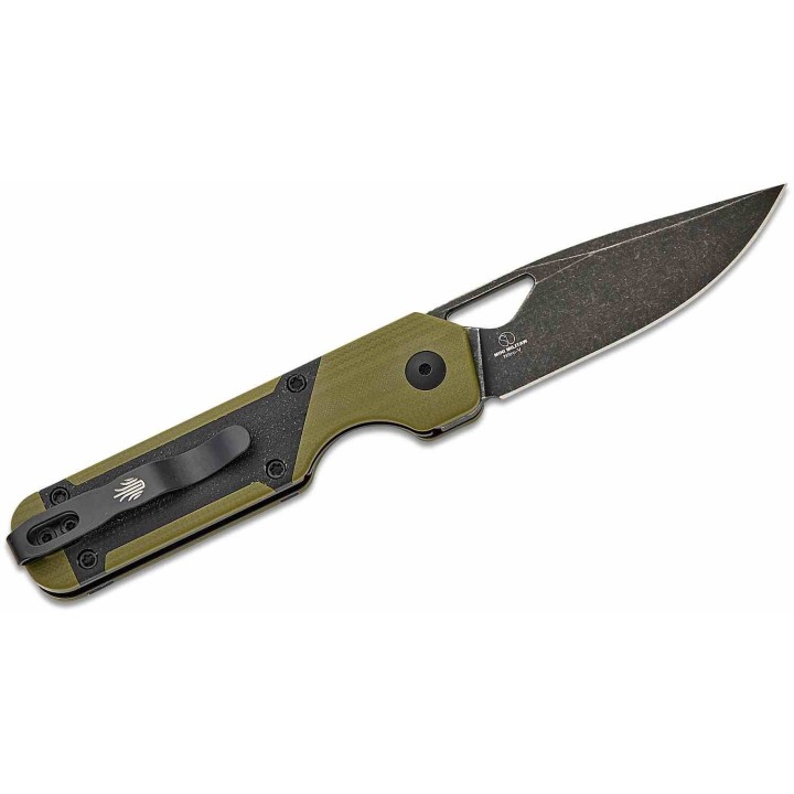 Couteau Kizer Mini Militaw Green G10/Micarta Handles Nitro-V Black Blade Linerlock Clip KIV3634SA5 - Livraison Gratuite