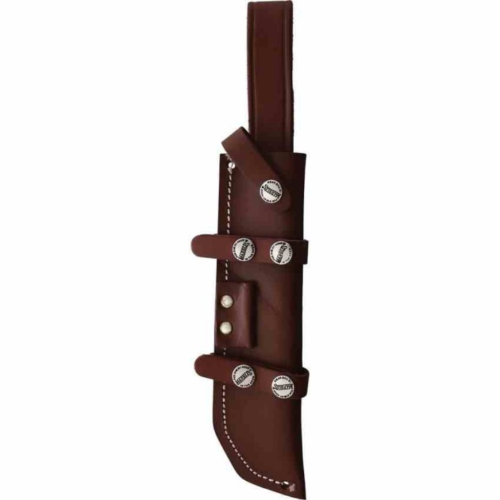 Couteau de Chasse Marbles STacked Manche & Etui Cuir Lame Acier Inox MR488 - Livraison Gratuite