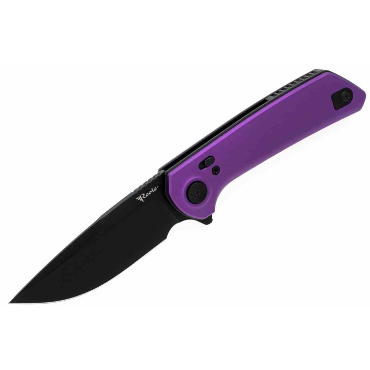Couteau Reate Knives PL-XF Purple Manche Alu Lame Nitro-V Black Pivot Lock Clip REAPLXFA6 - Livraison Gratuite