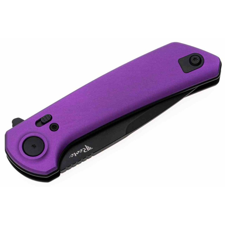 Couteau Reate Knives PL-XF Purple Manche Alu Lame Nitro-V Black Pivot Lock Clip REAPLXFA6 - Livraison Gratuite