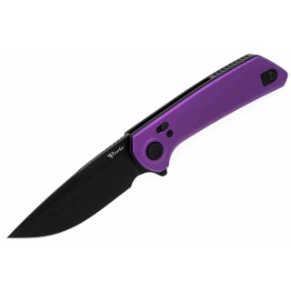 Couteau Reate Knives PL-XF Purple Manche Alu Lame Nitro-V Black Pivot Lock Clip REAPLXFA6 - Livraison Gratuite