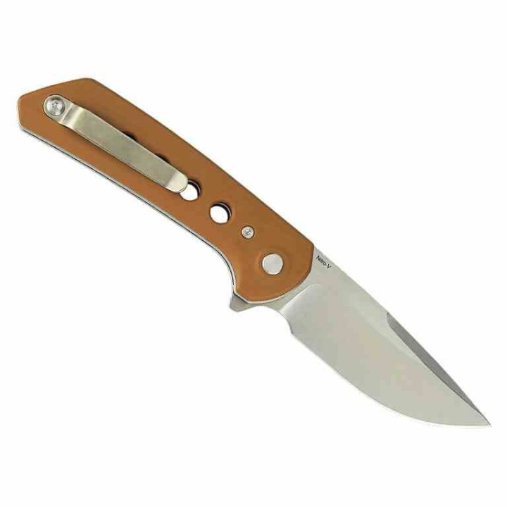 Couteau Reate Knives PL-XF Pivot Lock Tan Manche G10 Lame Acier Nitro-V SW Clip REAPLXF9 - Livraison Gratuite