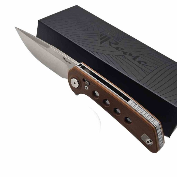 Couteau Reate Knives PL-XF Pivot Lock Tan Manche G10 Lame Acier Nitro-V SW Clip REAPLXF9 - Livraison Gratuite