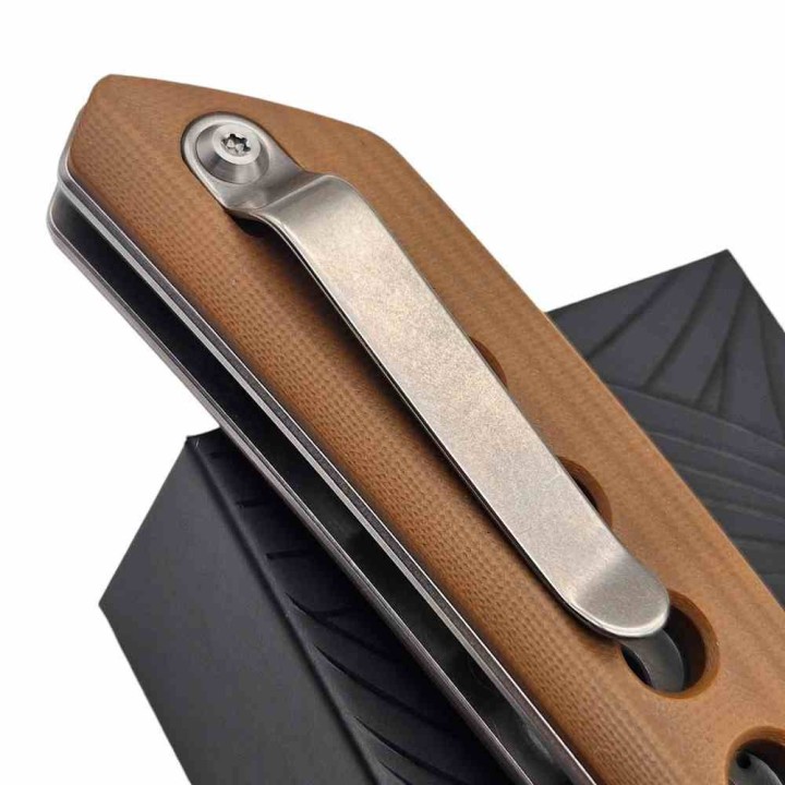 Couteau Reate Knives PL-XF Pivot Lock Tan Manche G10 Lame Acier Nitro-V SW Clip REAPLXF9 - Livraison Gratuite