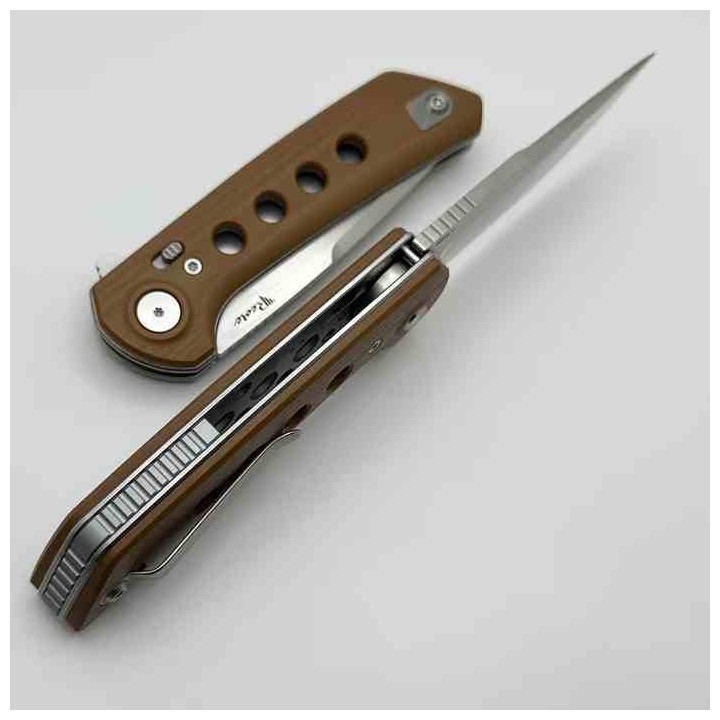 Couteau Reate Knives PL-XF Pivot Lock Tan Manche G10 Lame Acier Nitro-V SW Clip REAPLXF9 - Livraison Gratuite