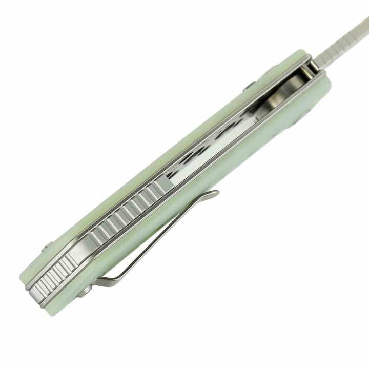 Couteau Reate Knives PL-XF Pivot Lock Jade Manche G10 Lame Acier Nitro-V SW Clip REAPLXF7 - Livraison Gratuite