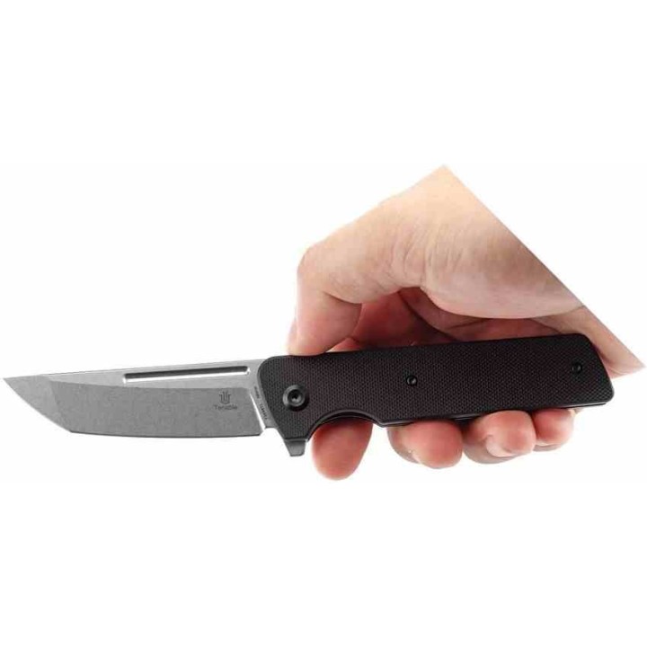 Couteau Tenable Anomaly Black Manche G10 Lame Tanto Acier Nitro-V SW IKBS Linerlock Clip T2038T1 - Livraison Gratuite