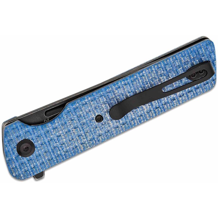 Couteau Tenable Anomaly Blue Frag Manche Micarta Lame Tanto Acier Nitro-V Blk IKBS Liner Lock Clip T2038T3 - Livraison Gratuite