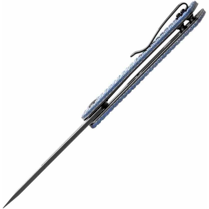 Couteau Tenable Anomaly Blue Frag Manche Micarta Lame Tanto Acier Nitro-V Blk IKBS Liner Lock Clip T2038T3 - Livraison Gratuite