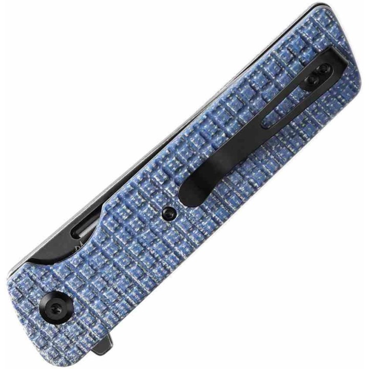 Couteau Tenable Anomaly Blue Frag Manche Micarta Lame Tanto Acier Nitro-V Blk IKBS Liner Lock Clip T2038T3 - Livraison Gratuite