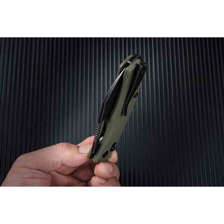 Couteau SRM CUB 261M Green Manche G10 Lame Acier 154CM Ambi-lock Clip SRM261MGP - Livraison Gratuite