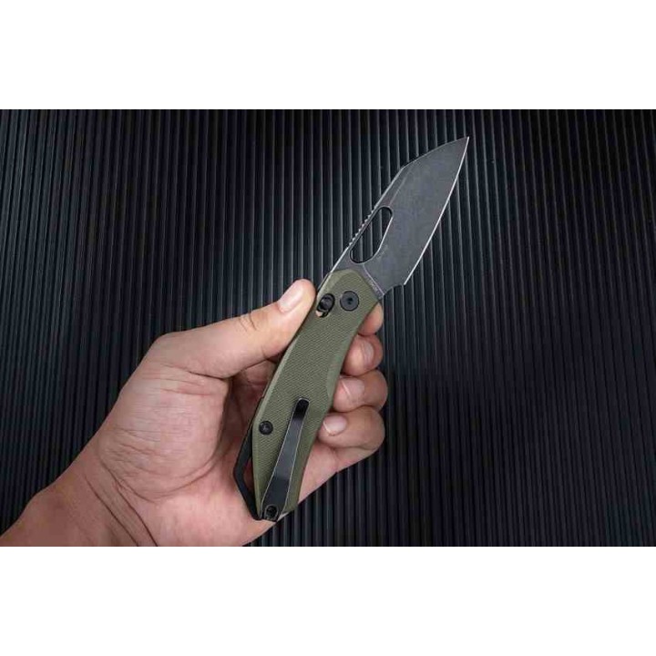 Couteau SRM CUB 261M Green Manche G10 Lame Acier 154CM Ambi-lock Clip SRM261MGP - Livraison Gratuite