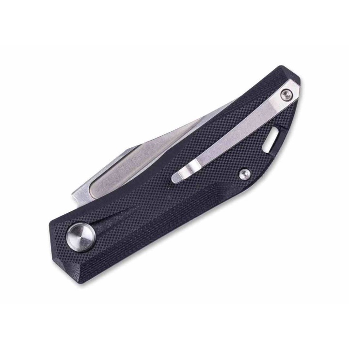Couteau Real Steel Ventus Black Manche G10 Lame Acier D2 Satin Slip Joint Clip RS7051SB - Livraison Gratuite
