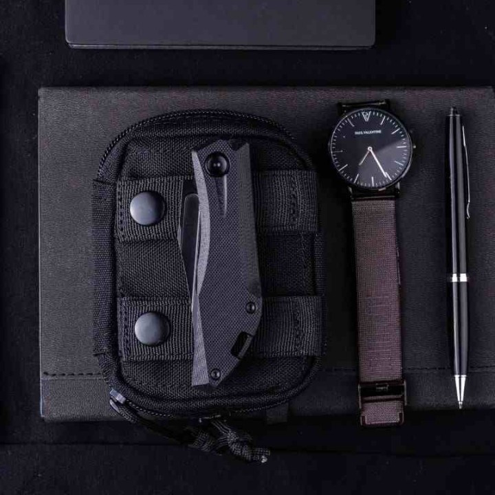 Couteau Real Steel Ventus Black Manche G10 Lame Acier D2 Black Slip Joint Clip RS7051BB - Livraison Gratuite