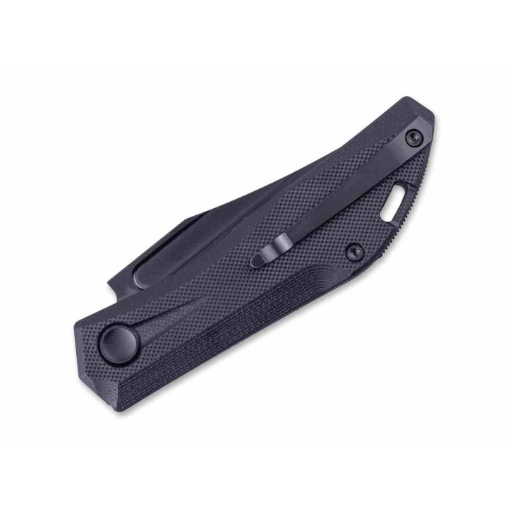 Couteau Real Steel Ventus Black Manche G10 Lame Acier D2 Black Slip Joint Clip RS7051BB - Livraison Gratuite