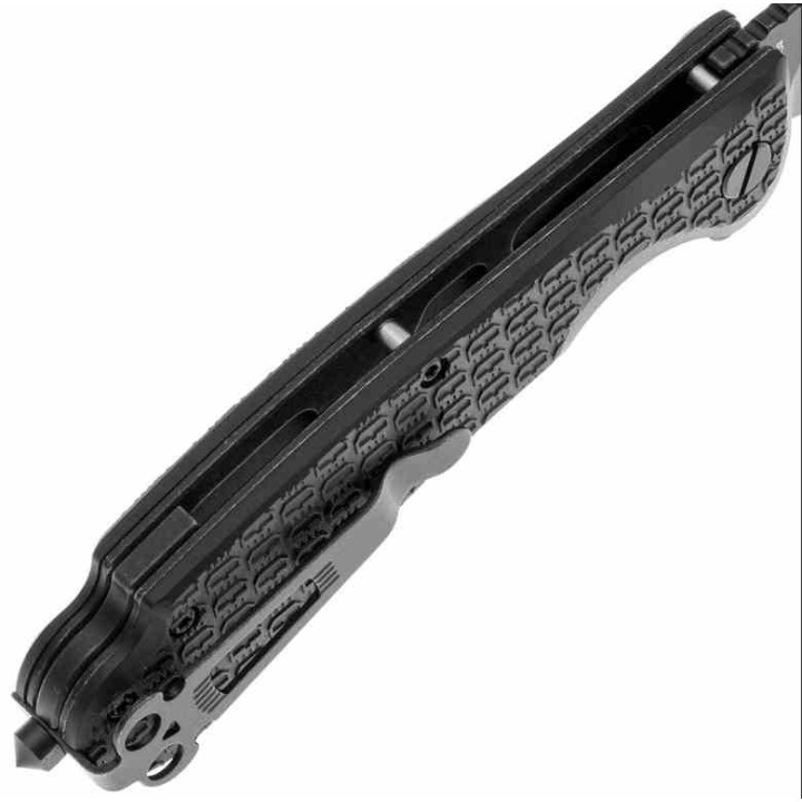 Couteau Daggerr Powie Black Lame Acier 8Cr14MoV Bowie Manche FRN Linerlock Clip DGRPWFBKBW - Livraison Gratuite