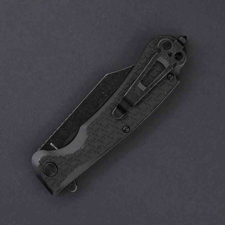 Couteau Daggerr Powie Black Lame Acier 8Cr14MoV Bowie Manche FRN Linerlock Clip DGRPWFBKBW - Livraison Gratuite
