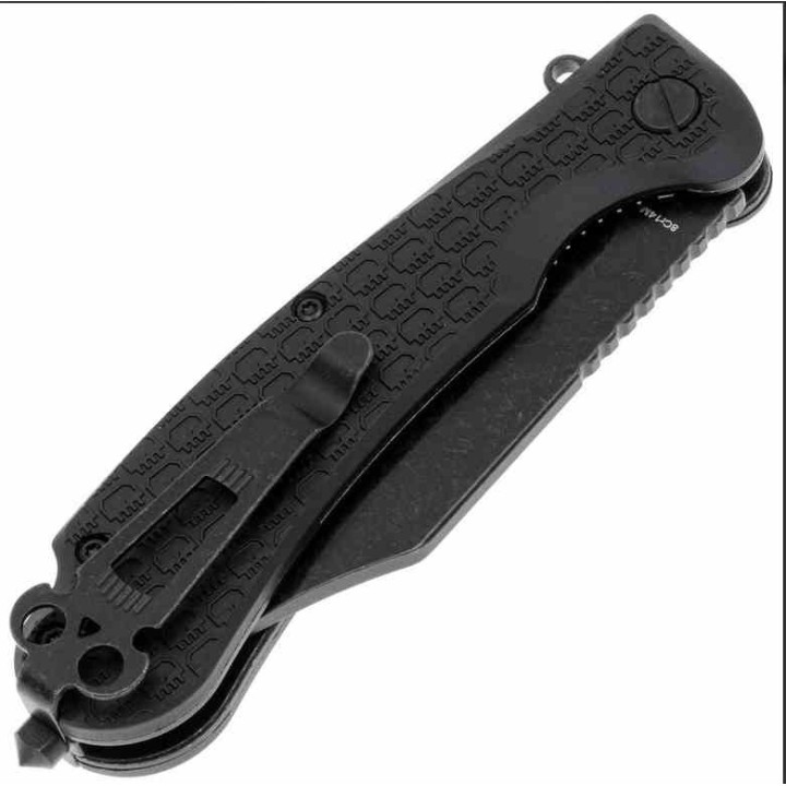 Couteau Daggerr Powie Black Lame Acier 8Cr14MoV Bowie Manche FRN Linerlock Clip DGRPWFBKBW - Livraison Gratuite