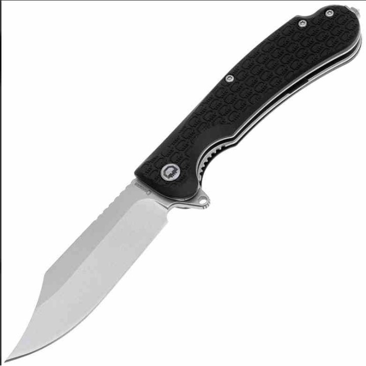 Couteau Daggerr Powie Black Lame Acier 8Cr14MoV Bowie Manche FRN Linerlock Clip DGRPWFBKSW - Livraison Gratuite