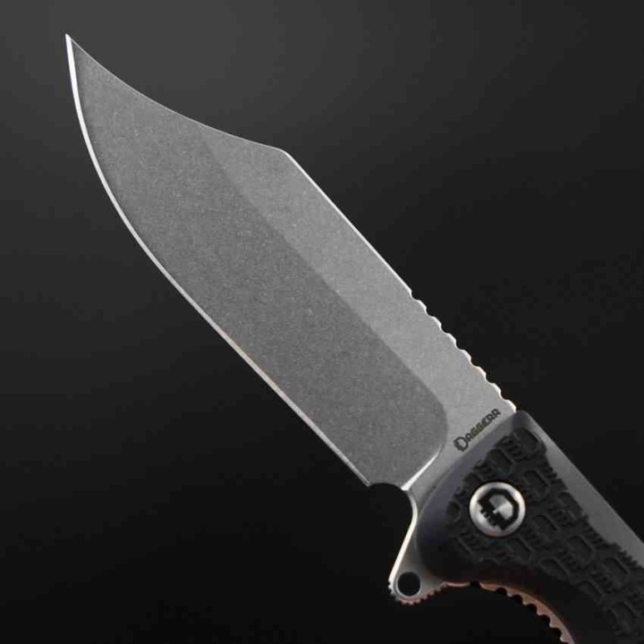 Couteau Daggerr Powie Black Lame Acier 8Cr14MoV Bowie Manche FRN Linerlock Clip DGRPWFBKSW - Livraison Gratuite