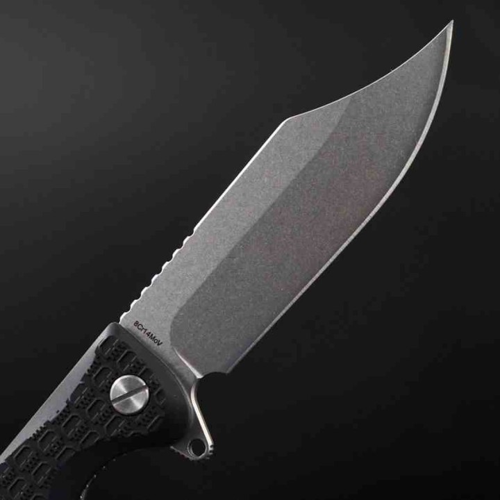 Couteau Daggerr Powie Black Lame Acier 8Cr14MoV Bowie Manche FRN Linerlock Clip DGRPWFBKSW - Livraison Gratuite