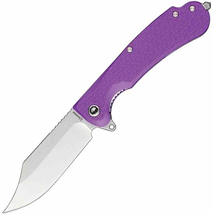 Couteau Daggerr Powie Purple Lame Acier 8Cr14MoV Bowie Manche FRN Linerlock Clip DGRPWFPRSW - Livraison Gratuite