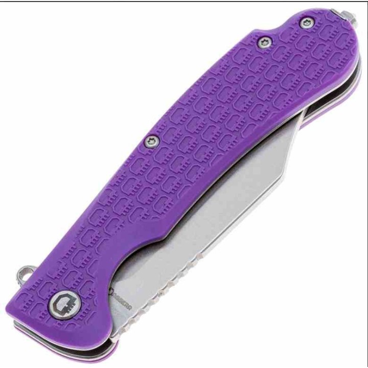 Couteau Daggerr Powie Purple Lame Acier 8Cr14MoV Bowie Manche FRN Linerlock Clip DGRPWFPRSW - Livraison Gratuite