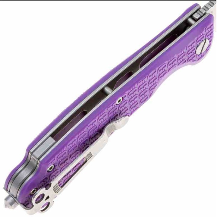 Couteau Daggerr Powie Purple Lame Acier 8Cr14MoV Bowie Manche FRN Linerlock Clip DGRPWFPRSW - Livraison Gratuite