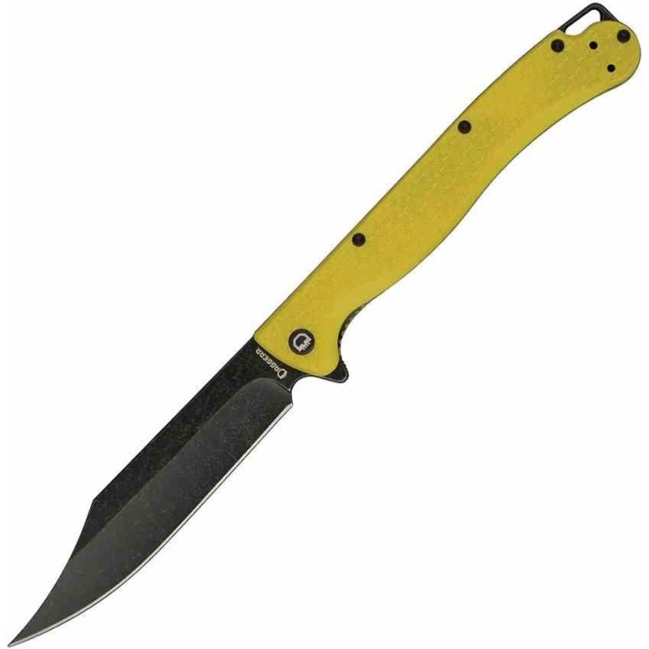 Couteau Dagger Toothpick Yellow Manche FRN Lame Acier 8Cr14MoV Black Linerlock CLip DGRTPFYLBW - Livraison Gratuite