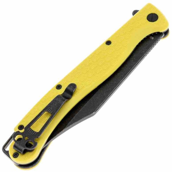 Couteau Dagger Toothpick Yellow Manche FRN Lame Acier 8Cr14MoV Black Linerlock CLip DGRTPFYLBW - Livraison Gratuite