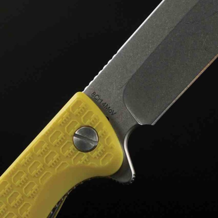 Couteau Daggerr Toothpick Yellow Manche FRN Lame Acier 8Cr14MoV Satin Linerlock CLip DGRTPFYLSW - Livraison Gratuite