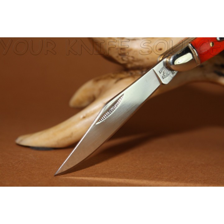 Couteau Canif Rough Rider Knives Orange Peanut New Pocket Knife RR111 Couteau 2 lames Manche en Os
