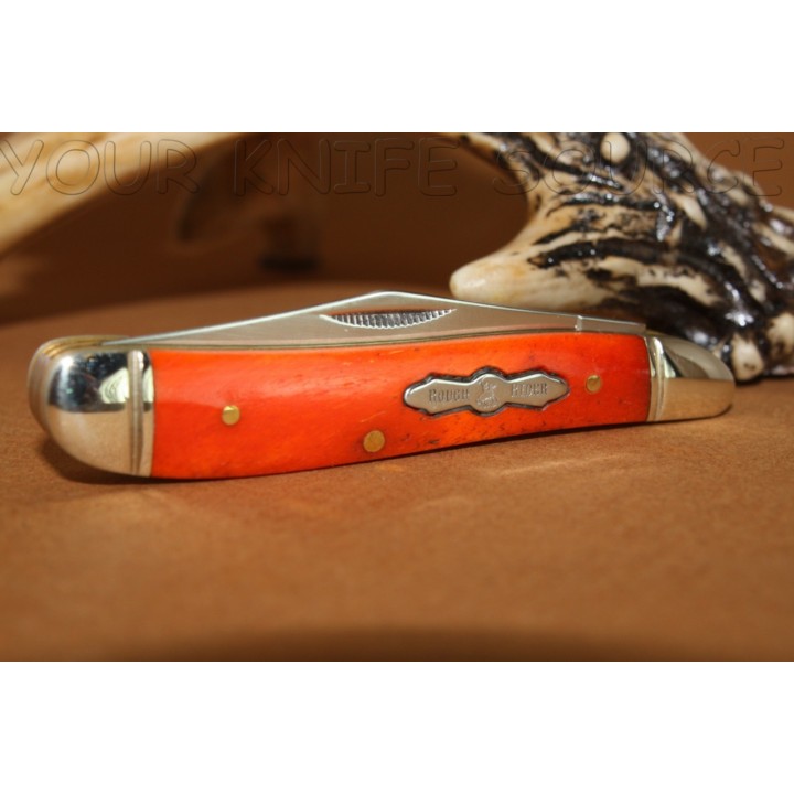 Couteau Canif Rough Rider Knives Orange Peanut New Pocket Knife RR111 Couteau 2 lames Manche en Os