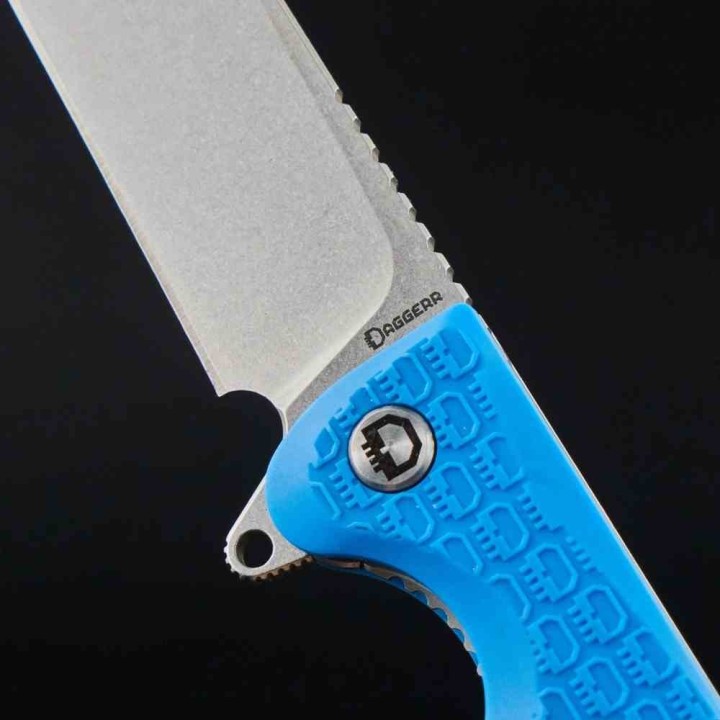 Couteau Daggerr Wocket Blue Manche FRN Lame Acier 8Cr14MoV Linerlock Clip DGRWKFBLSW - Livraison Gratuite