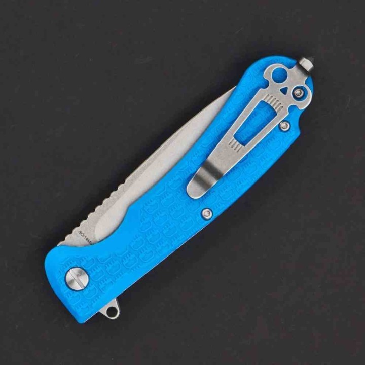 Couteau Daggerr Wocket Blue Manche FRN Lame Acier 8Cr14MoV Linerlock Clip DGRWKFBLSW - Livraison Gratuite