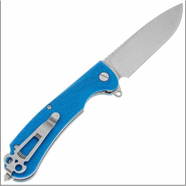 Couteau Daggerr Wocket Blue Manche FRN Lame Acier 8Cr14MoV Linerlock Clip DGRWKFBLSW - Livraison Gratuite