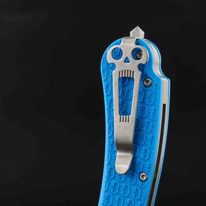 Couteau Daggerr Wocket Blue Manche FRN Lame Acier 8Cr14MoV Linerlock Clip DGRWKFBLSW - Livraison Gratuite