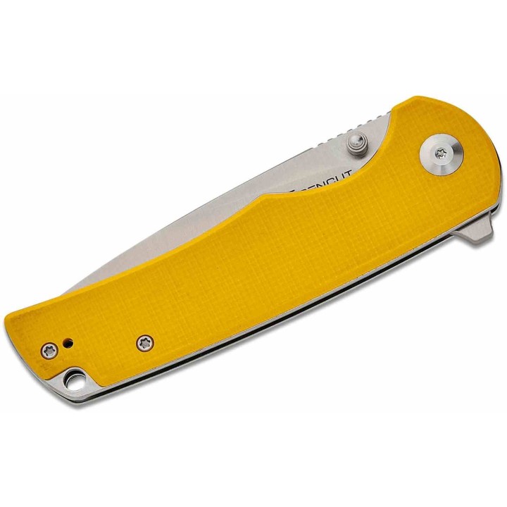 Couteau Sencut Praktisk Yellow Manche G10 Lame Acier 9Cr18MoV IKBS Linerlock Clip S240192 - Livraison Gratuite