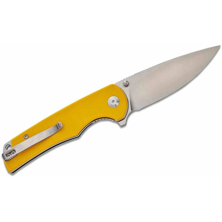 Couteau Sencut Praktisk Yellow Manche G10 Lame Acier 9Cr18MoV IKBS Linerlock Clip S240192 - Livraison Gratuite