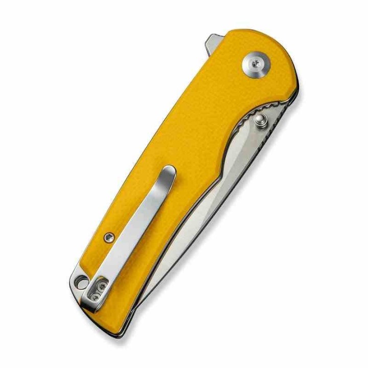 Couteau Sencut Praktisk Yellow Manche G10 Lame Acier 9Cr18MoV IKBS Linerlock Clip S240192 - Livraison Gratuite